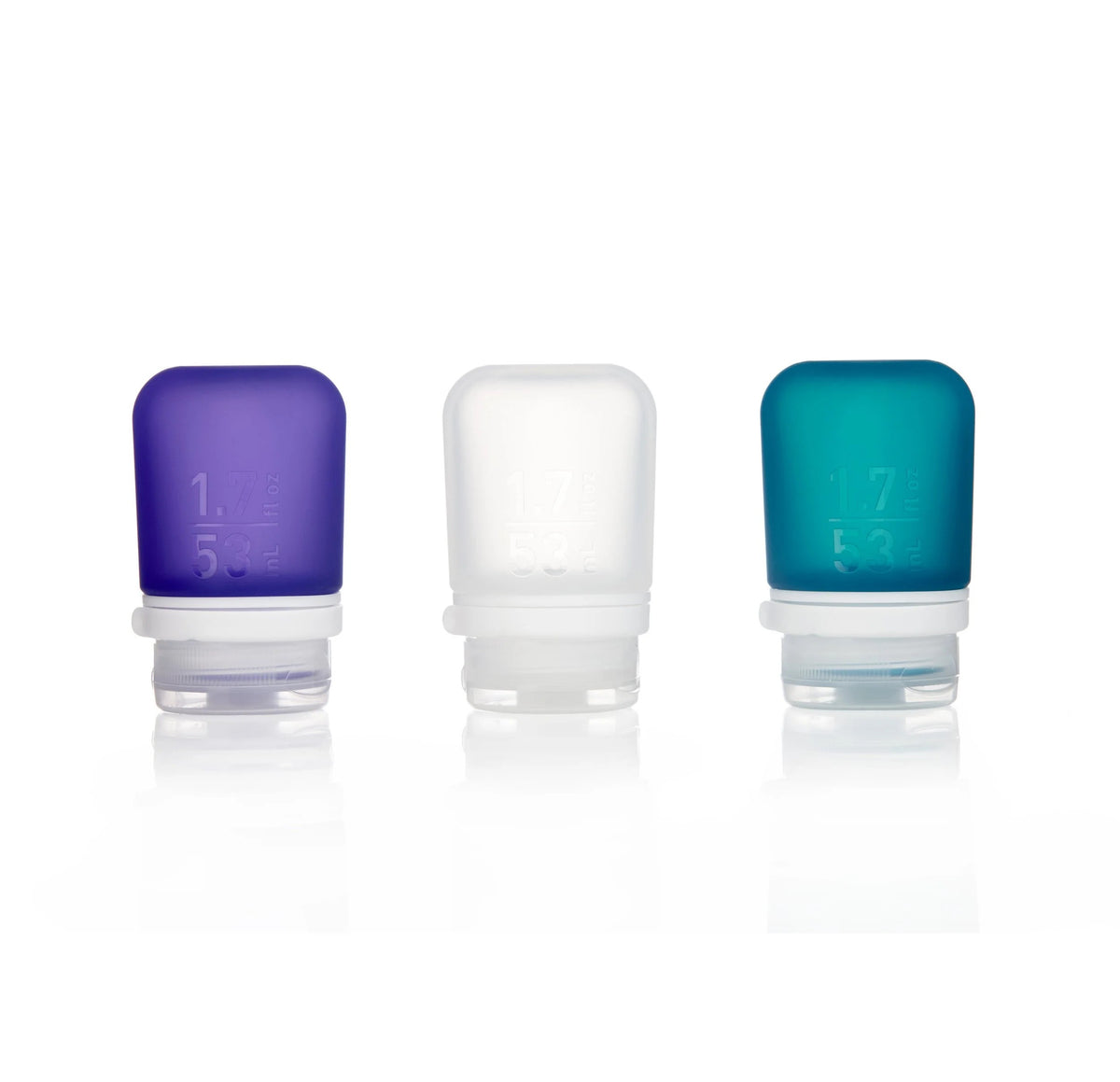 GoToob+ 3-Pack Travel Bottles - Small (53ml) / PURP/TEAL/CLEAR