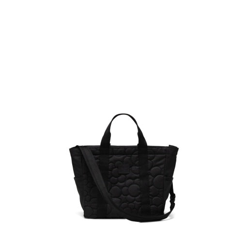 Herschel Heritage™ Small Quilted Capsule Tote - Black Tonal Daisy