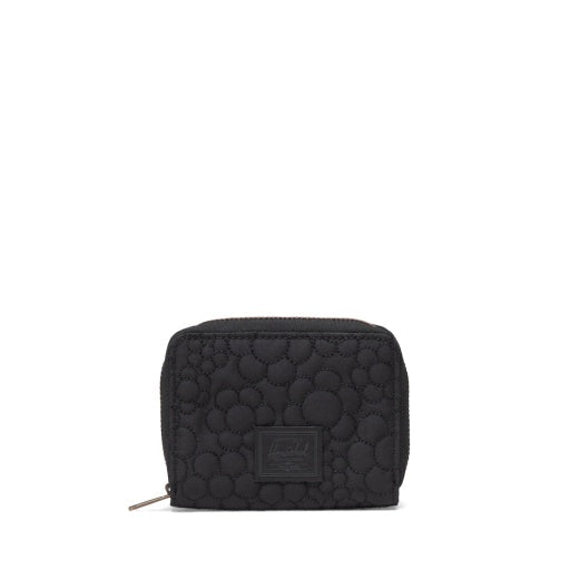 Tyler Quilted Capsule Wallet - Black Tonal Daisy