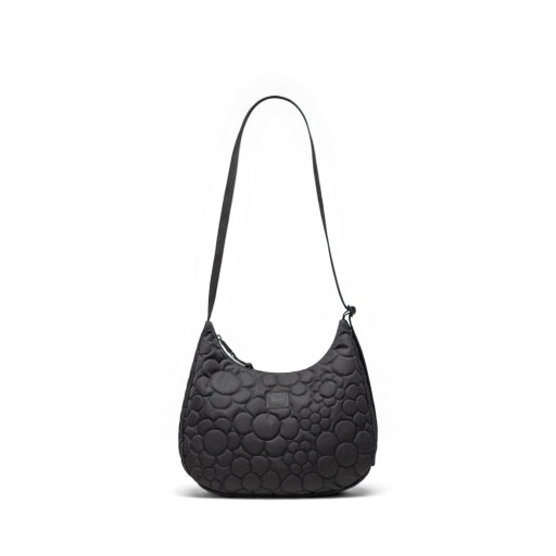Yara Quilted Capsule Shoulder Bag - Black Tonal Daisy