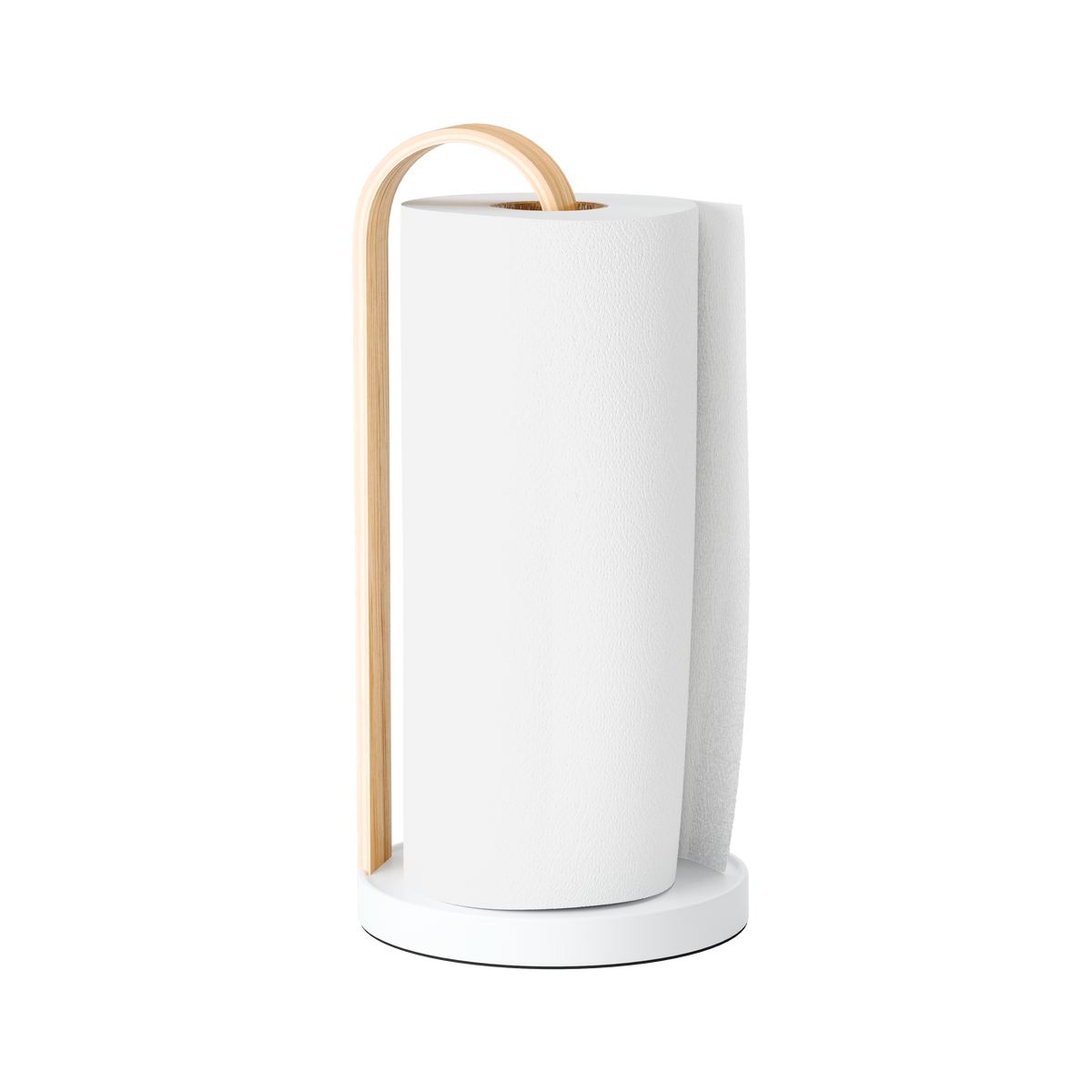 Bellwood Paper Towel Holder – White/Natural