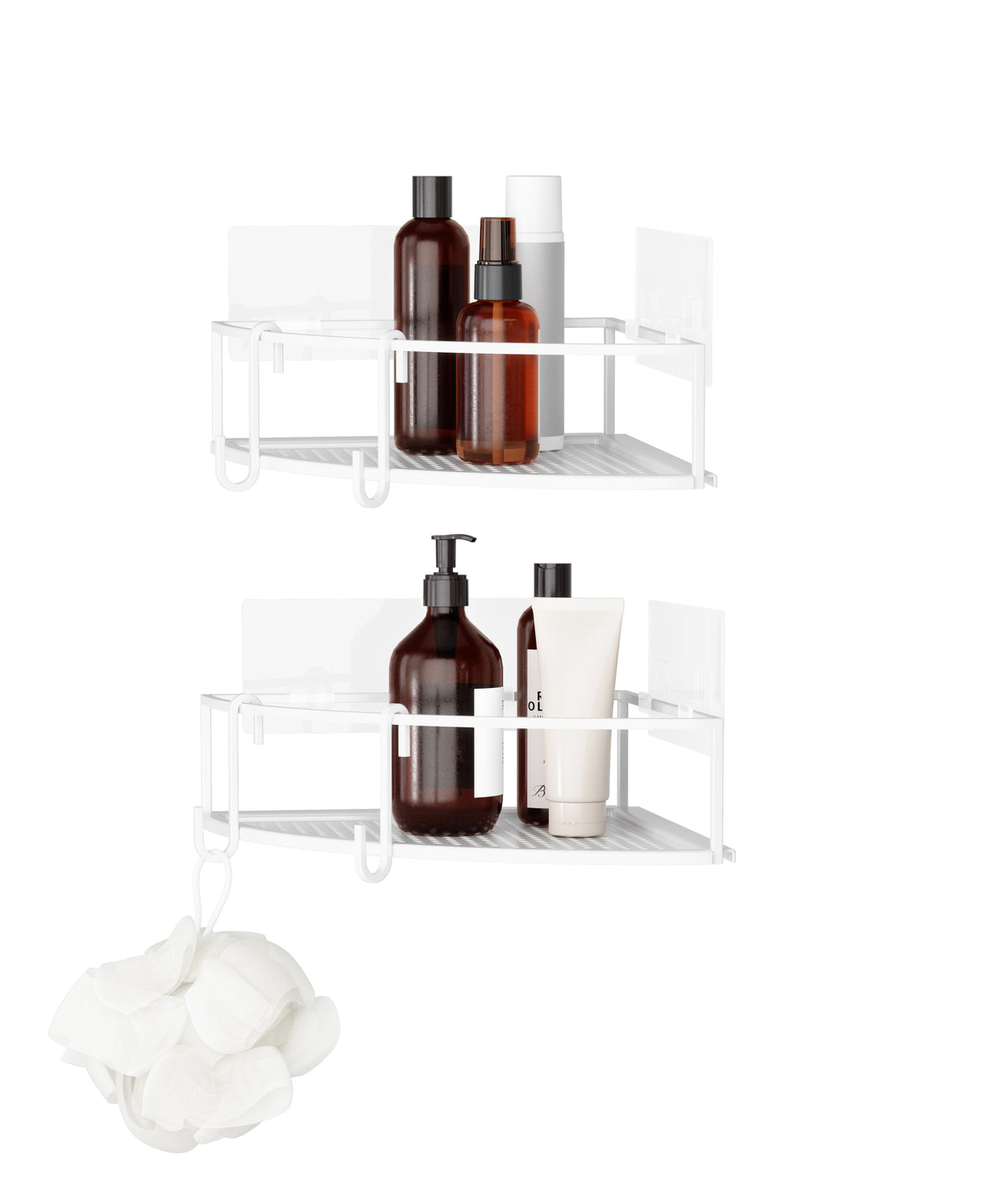Cubiko Corner Bins, Set of 2 – White
