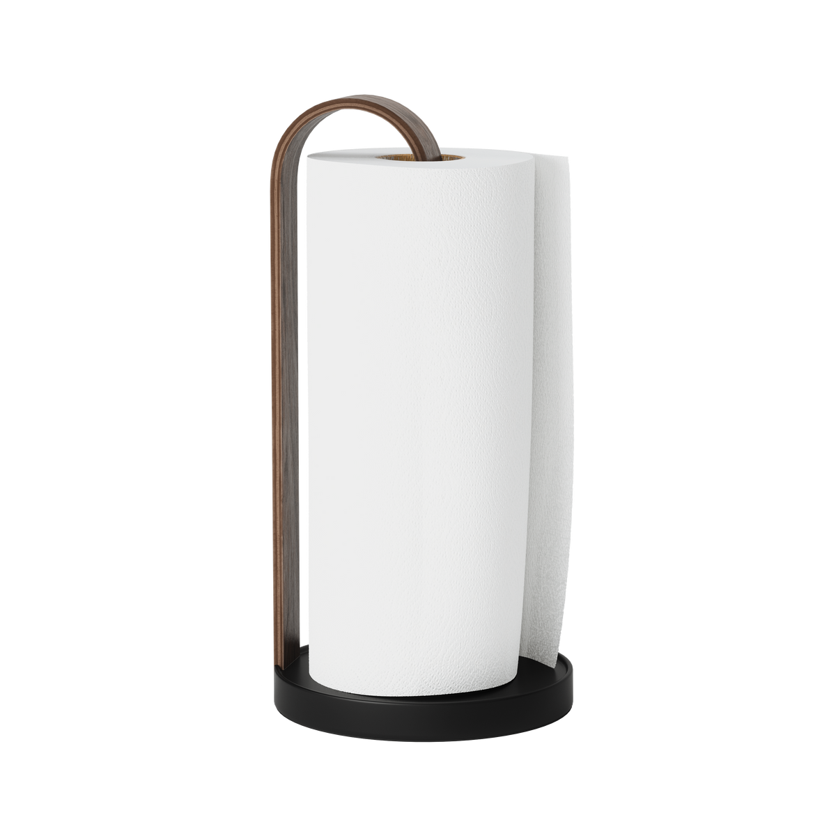 Bellwood Paper Towel Holder – Black/Walnut