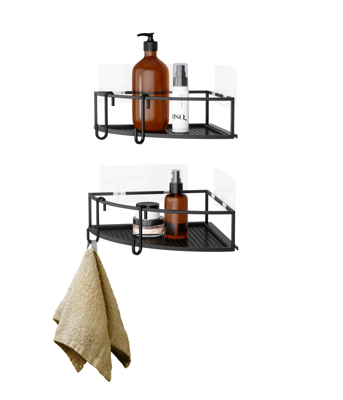 Cubiko Corner Bins, Set of 2 – Black