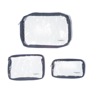 Clear Toiletry Pouch Set