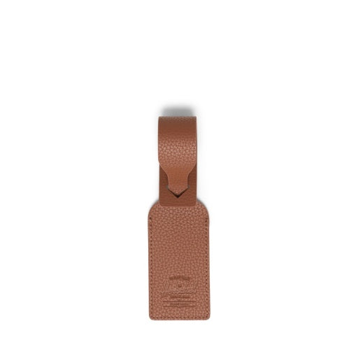 Luggage Tag Vegan Leather – Saddle Brown