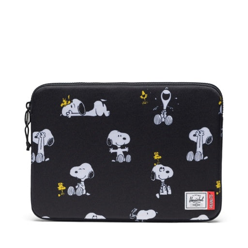 Peanuts® Anchor 14 Inch Sleeve - Snoopy and Woodstock Black
