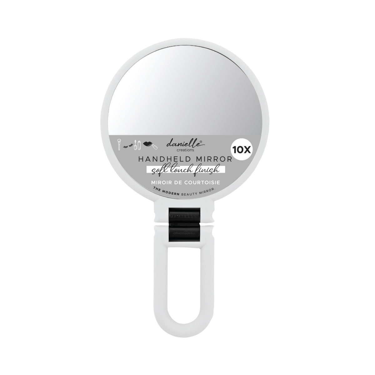 Soft Touch Folding Hand Mirror