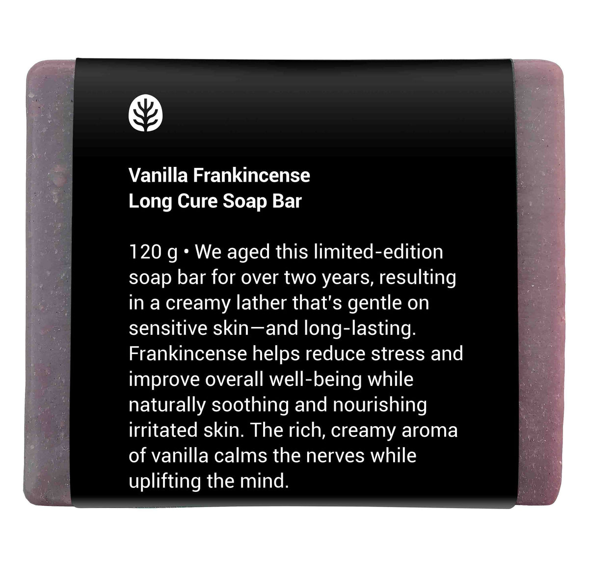 Saltspring Soapworks Vanilla Frankincense Long Cure Soap Bar