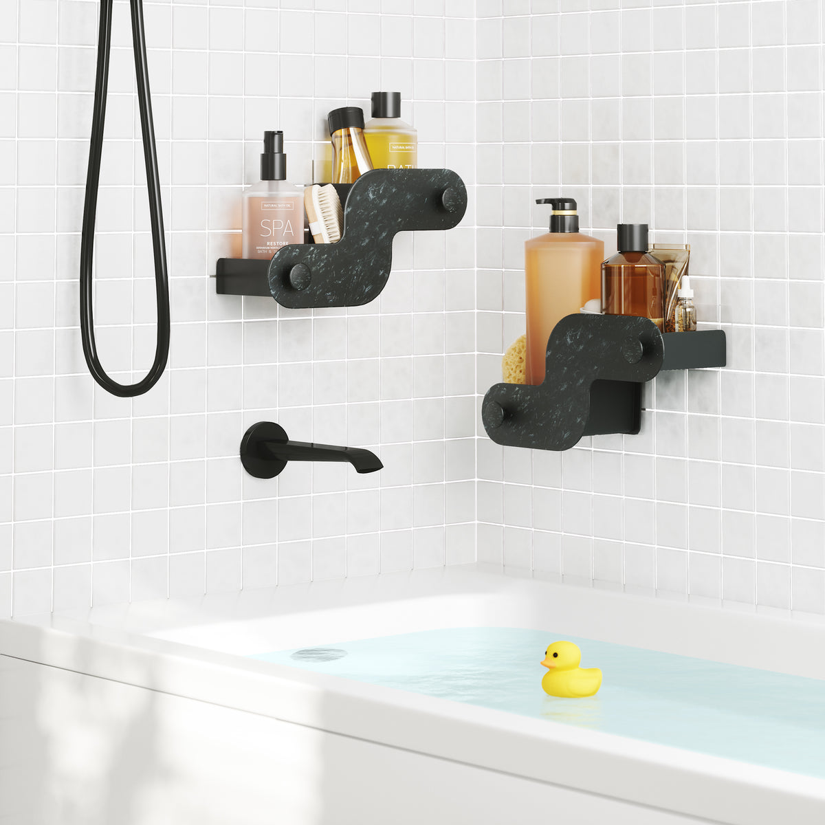 Nami Adhesive Bins, Set of 2